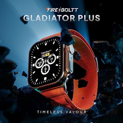 Fire-Boltt Newly Launched Gladiator + 1.96” AMOLED Display Luxury Smartwatch, Rotating Crown, 115+ Sports Modes & Bluetooth Calling, AI Voice Assistant, Gaming - Triveni World