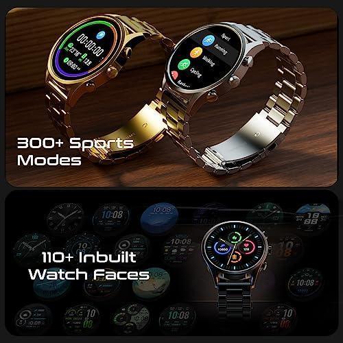 Fire-Boltt Newly Launched Infinity Luxe Vivid 1.6” HD Round Display, Stainless Steel Luxury Smartwatch 4GB Inbuilt Storage, Bluetooth Calling, TWS Connectivity, 100+ Watch Faces (Silver) - Triveni World