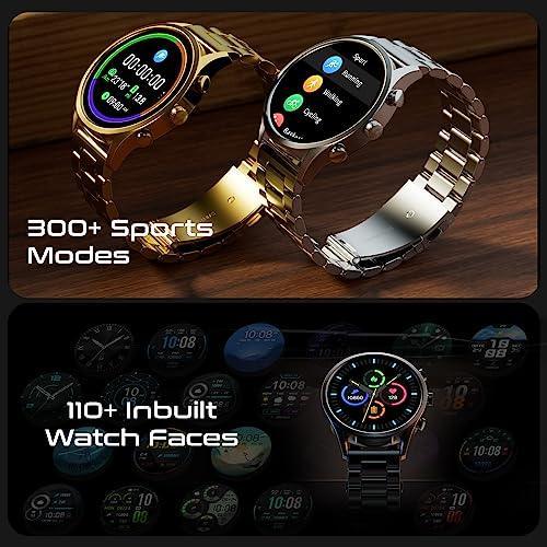 Fire-Boltt Newly Launched Infinity Luxe Vivid 1.6” HD Round Display, Stainless Steel Luxury Smartwatch 4GB Inbuilt Storage, Bluetooth Calling, TWS Connectivity, 100+ Watch Faces (Silver) - Triveni World