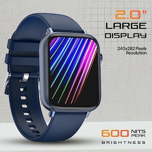 Fire-Boltt Newly Launched Ninja Fit Pro Smartwatch Bluetooth Calling Full Touch 2.0 & 120+ Sports Modes with IP68, Multi UI Screen, Over 100 Cloud Based Watch Faces, Built in Games (Blue) - Triveni World