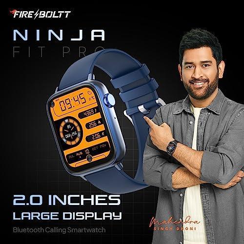 Fire-Boltt Newly Launched Ninja Fit Pro Smartwatch Bluetooth Calling Full Touch 2.0 & 120+ Sports Modes with IP68, Multi UI Screen, Over 100 Cloud Based Watch Faces, Built in Games (Blue) - Triveni World