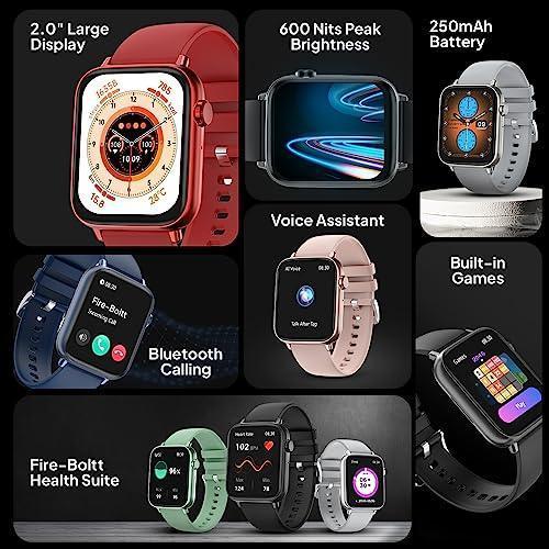 Fire-Boltt Newly Launched Ninja Fit Pro Smartwatch Bluetooth Calling Full Touch 2.0 & 120+ Sports Modes with IP68, Multi UI Screen, Over 100 Cloud Based Watch Faces, Built in Games (Blue) - Triveni World