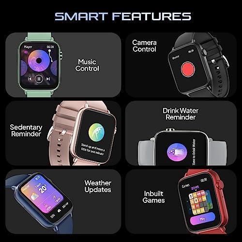 Fire-Boltt Newly Launched Ninja Fit Pro Smartwatch Bluetooth Calling Full Touch 2.0 & 120+ Sports Modes with IP68, Multi UI Screen, Over 100 Cloud Based Watch Faces, Built in Games (Blue) - Triveni World