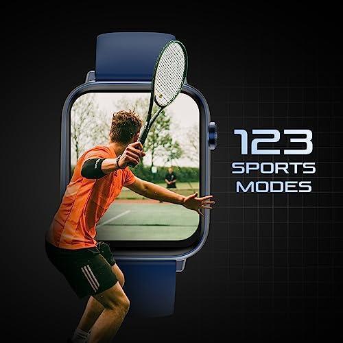 Fire-Boltt Newly Launched Ninja Fit Pro Smartwatch Bluetooth Calling Full Touch 2.0 & 120+ Sports Modes with IP68, Multi UI Screen, Over 100 Cloud Based Watch Faces, Built in Games (Blue) - Triveni World