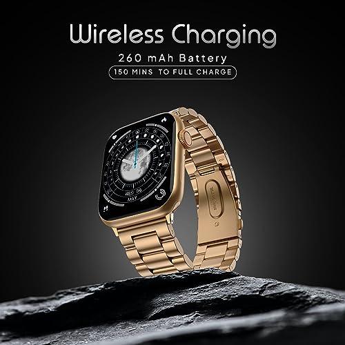 Fire-Boltt Newly Launched Vogue Large 2.05" Display Smart Watch, Always On Display, Wireless Charging, App Based GPS with Bluetooth Calling & 500+ Watch Faces (Chain Rose Gold) - Triveni World