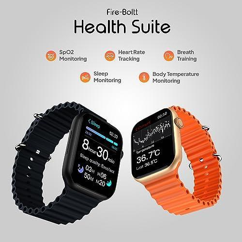 Fire-Boltt Newly Launched Vogue Large 2.05" Display Smart Watch, Always On Display, Wireless Charging, App Based GPS with Bluetooth Calling & 500+ Watch Faces (Loop Orange) - Triveni World