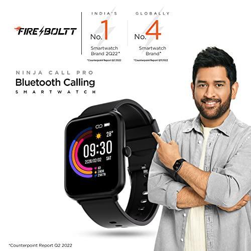 Fire-Boltt Ninja Call Pro Smart Watch Dual Chip Bluetooth Calling, 1.69" Display, AI Voice Assistance with 100 Sports Modes, with SpO2 & Heart Rate Monitoring - Triveni World