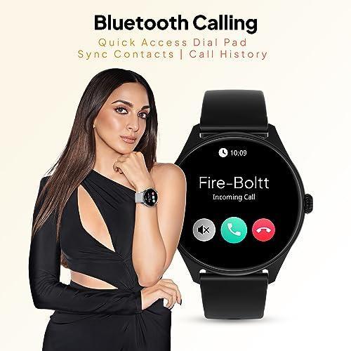 Fire-Boltt Phoenix AMOLED 1.43" Display Smart Watch, with 700 NITS Brightness, Stainless Steel Rotating Crown, Multipe Sports Modes & 360 Health (Black) - Triveni World