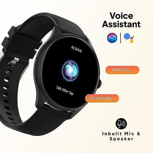 Fire-Boltt Phoenix AMOLED 1.43" Display Smart Watch, with 700 NITS Brightness, Stainless Steel Rotating Crown, Multipe Sports Modes & 360 Health (Black) - Triveni World