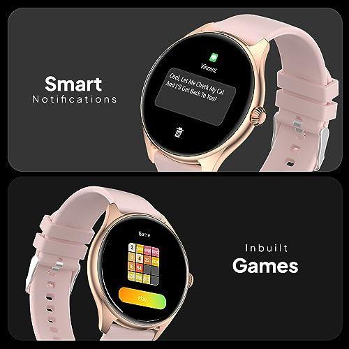 Fire-Boltt Phoenix AMOLED 1.43" Display Smart Watch, with 700 NITS Brightness, Stainless Steel Rotating Crown, Multipe Sports Modes & 360 Health (Gold) - Triveni World