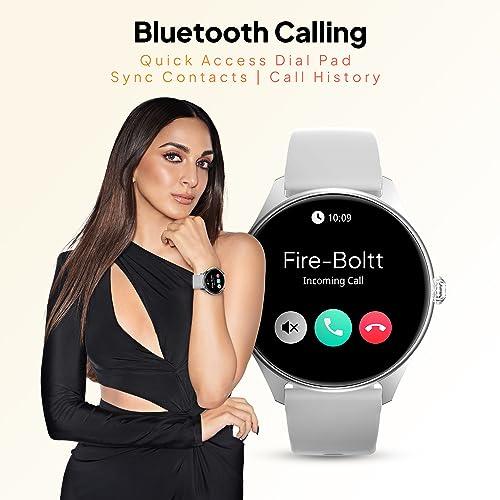 Fire-Boltt Phoenix AMOLED 1.43" Display Smart Watch, with 700 NITS Brightness, Stainless Steel Rotating Crown, Multipe Sports Modes & 360 Health (Grey) - Triveni World
