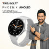 Fire-Boltt Phoenix AMOLED 1.43" Display Smart Watch, with 700 NITS Brightness, Stainless Steel Rotating Crown, Multipe Sports Modes & 360 Health (Grey) - Triveni World