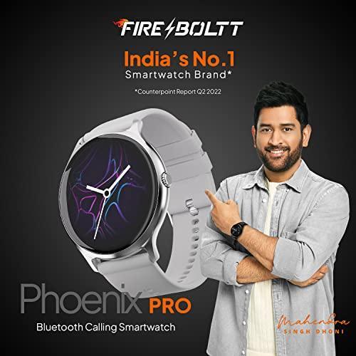 Fire-Boltt Phoenix Pro 1.39" Bluetooth Calling Smartwatch, AI Voice Assistant, Metal Body with 120+ Sports Modes, SpO2, Heart Rate Monitoring (Silver Grey) - Triveni World