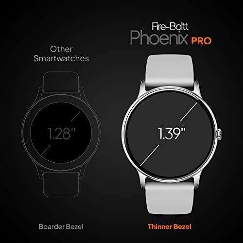 Fire-Boltt Phoenix Pro 1.39" Bluetooth Calling Smartwatch, AI Voice Assistant, Metal Body with 120+ Sports Modes, SpO2, Heart Rate Monitoring (Silver Grey) - Triveni World