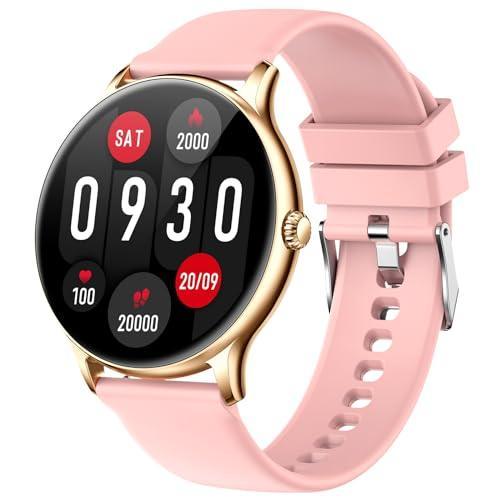 Fire-Boltt Phoenix Smart Watch with Bluetooth Calling 1.3",120+ Sports Modes, 240 * 240 PX High Res with SpO2, Heart Rate Monitoring & IP67 Rating (Gold Pink) - Triveni World