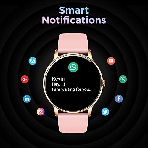 Fire-Boltt Phoenix Smart Watch with Bluetooth Calling 1.3",120+ Sports Modes, 240 * 240 PX High Res with SpO2, Heart Rate Monitoring & IP67 Rating (Gold Pink) - Triveni World