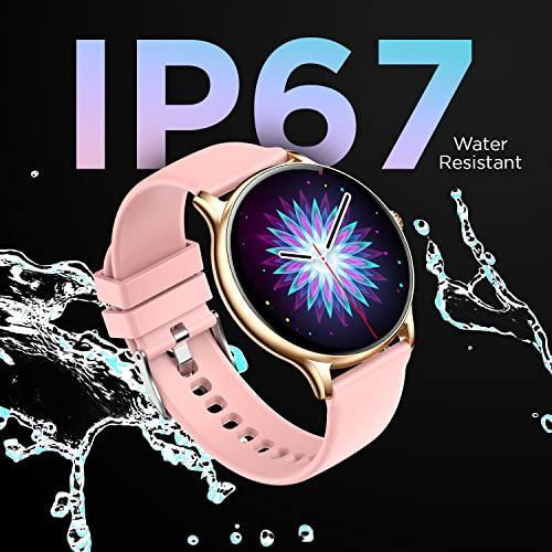 Fire-Boltt Phoenix Smart Watch with Bluetooth Calling 1.3",120+ Sports Modes, 240 * 240 PX High Res with SpO2, Heart Rate Monitoring & IP67 Rating (Gold Pink) - Triveni World