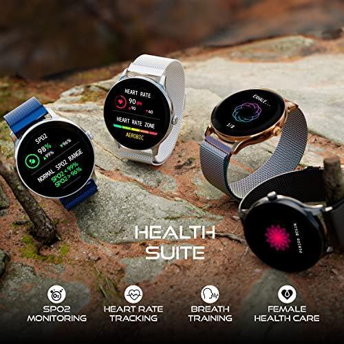 Fire-Boltt Phoenix Ultra Luxury Stainless Steel, Bluetooth Calling Smartwatch, AI Voice Assistant, Metal Body with 120+ Sports Modes, SpO2, Heart Rate Monitoring (Blue) - Triveni World