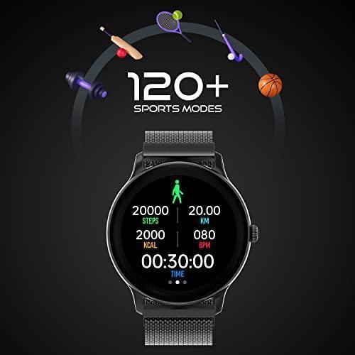 Fire-Boltt Phoenix Ultra Luxury Stainless Steel, Bluetooth Calling Smartwatch, AI Voice Assistant, Metal Body with 120+ Sports Modes, SpO2, Heart Rate Monitoring (Dark Grey) - Triveni World