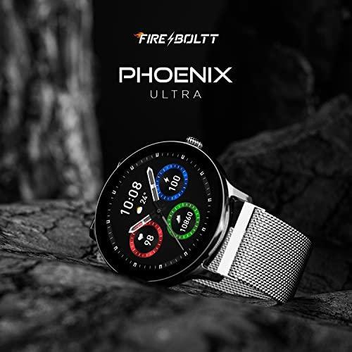 Fire-Boltt Phoenix Ultra Luxury Stainless Steel, Bluetooth Calling Smartwatch, AI Voice Assistant, Metal Body with 120+ Sports Modes, SpO2, Heart Rate Monitoring (Silver) - Triveni World