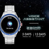 Fire-Boltt Solace Luxury Stainless Steel Smart Watch, 1.32" (33.5mm) Display 360 * 360 px high Resolution with 60Hz Refresh Rate, Bluetooth Calling & 360 Health Monitoring (Blue) - Triveni World