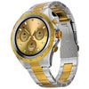 Fire-Boltt Solace Luxury Stainless Steel Smart Watch, 1.32" (33.5mm) Display 360 * 360 px high Resolution with 60Hz Refresh Rate, Bluetooth Calling & 360 Health Monitoring (Gold Silver) - Triveni World