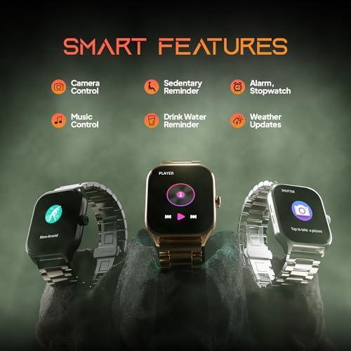 Fire-Boltt Solaris: 1.78” AMOLED Always-on Display with 368 * 448 px Resolution, 123 Sports Mode, IP68 Water-Resistant, Long-Lasting Battery Life and Comprehensive Health Tracking (Black) - Triveni World