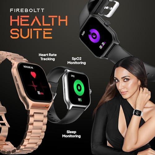 Fire-Boltt Solaris: 1.78” AMOLED Always-on Display with 368 * 448 px Resolution, 123 Sports Mode, IP68 Water-Resistant, Long-Lasting Battery Life and Comprehensive Health Tracking (Black) - Triveni World