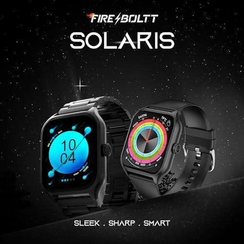 Fire-Boltt Solaris: 1.78” AMOLED Always-on Display with 368 * 448 px Resolution, 123 Sports Mode, IP68 Water-Resistant, Long-Lasting Battery Life and Comprehensive Health Tracking (Black) - Triveni World