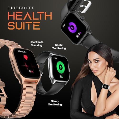 Fire-Boltt Solaris Stainless Steel Smartwatch with Free Silicone Strap, 1.78” AMOLED Always-on Display with 368 * 448 px Resolution, 123 Sports Mode, 2 Watches in 1 Smartwatch (Pink) - Triveni World