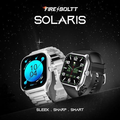 Fire-Boltt Solaris Stainless Steel Smartwatch with Free Silicone Strap, 1.78” AMOLED Always-on Display with 368 * 448 px Resolution, IP68 Water-Resistant, 2 Watches in 1 Smartwatch (Silver) - Triveni World