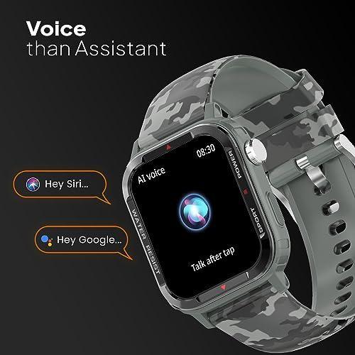 Fire-Boltt Tank 1.85" Outdoor Rugged Bluetooth Calling Smart Watch, 123 Sports Mode, 8 UI Interactions, Built in Speaker & Mic, 7 Days Battery (Camo Black) - Triveni World