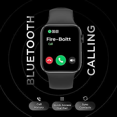 Fire-Boltt Visionary 1.78" AMOLED Bluetooth Calling Smartwatch with 368 * 448 Pixel Resolution, Rotating Crown & 60Hz Refresh Rate 100+ Sports Mode, TWS Connection, Voice Assistance (Black) - Triveni World