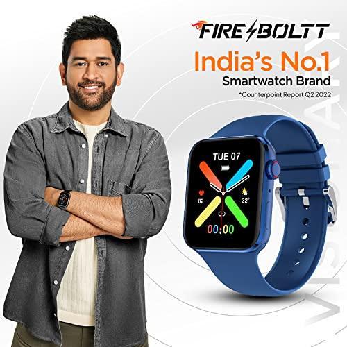 Fire-Boltt Visionary 1.78" AMOLED Bluetooth Calling Smartwatch with 368 * 448 Pixel Resolution, Rotating Crown & 60Hz Refresh Rate 100+ Sports Mode, TWS Connection, Voice Assistance (Blue) - Triveni World