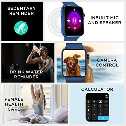 Fire-Boltt Visionary 1.78" AMOLED Bluetooth Calling Smartwatch with 368 * 448 Pixel Resolution, Rotating Crown & 60Hz Refresh Rate 100+ Sports Mode, TWS Connection, Voice Assistance (Blue) - Triveni World