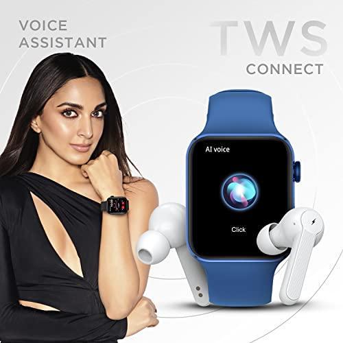 Fire-Boltt Visionary 1.78" AMOLED Bluetooth Calling Smartwatch with 368 * 448 Pixel Resolution, Rotating Crown & 60Hz Refresh Rate 100+ Sports Mode, TWS Connection, Voice Assistance (Blue) - Triveni World