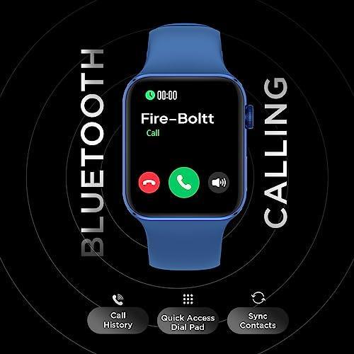 Fire-Boltt Visionary 1.78" AMOLED Bluetooth Calling Smartwatch with 368 * 448 Pixel Resolution, Rotating Crown & 60Hz Refresh Rate 100+ Sports Mode, TWS Connection, Voice Assistance (Blue) - Triveni World