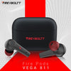 Fireboltt Fire Pods Vega 811 TWS earbuds with captivating RGB lights, Bluetooth 5.3, Gaming Mode, Quad Mic ENC, and voice assistance (Black Red) - Triveni World