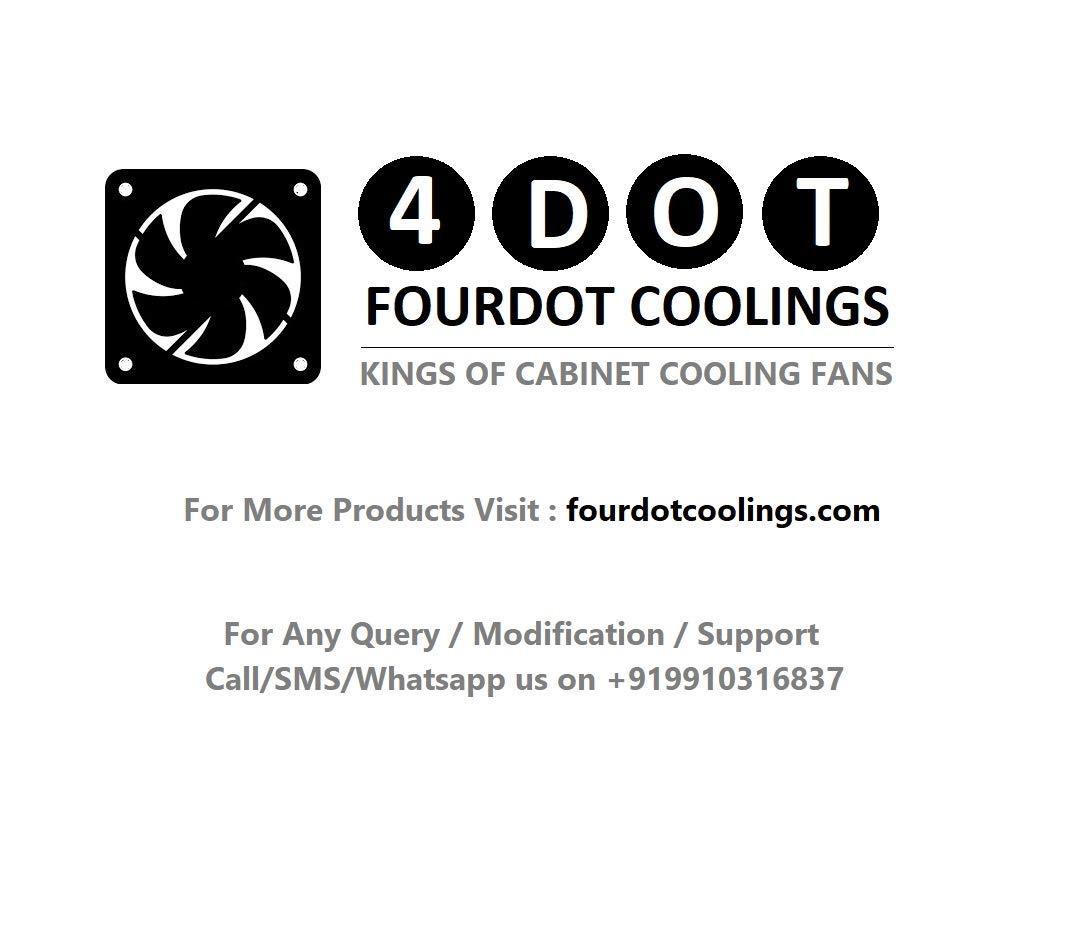 Fourdot 80mm fan for computer cooling with motherboard connector model 8025 - Triveni World