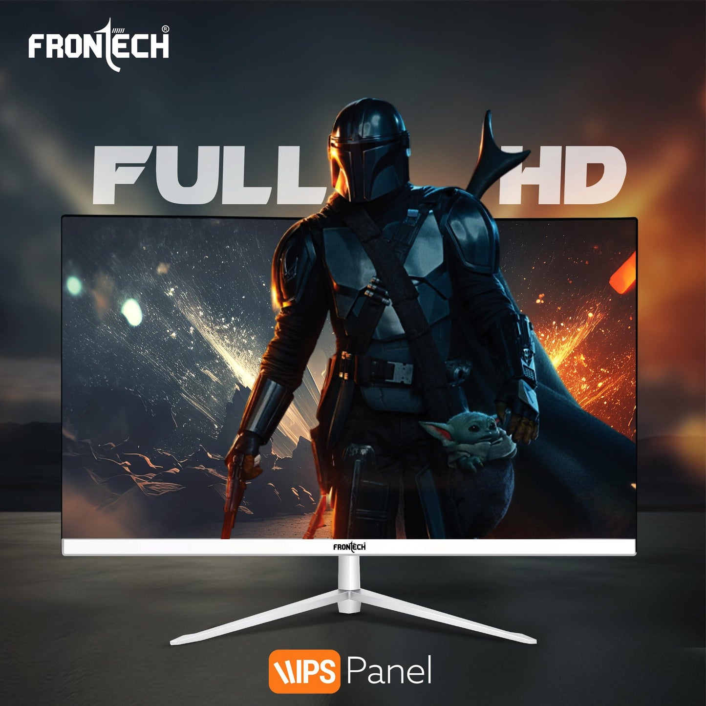 FRONTECH 32 Inch Ultima Series LED Monitor | Refresh Rate 75Hz,IPS Panel | Full HD 1080p,Wall Mountable Slim & Stylish Design | HDMI & VGA Ports, Built-in Speaker (MON-0069,White) - Triveni World