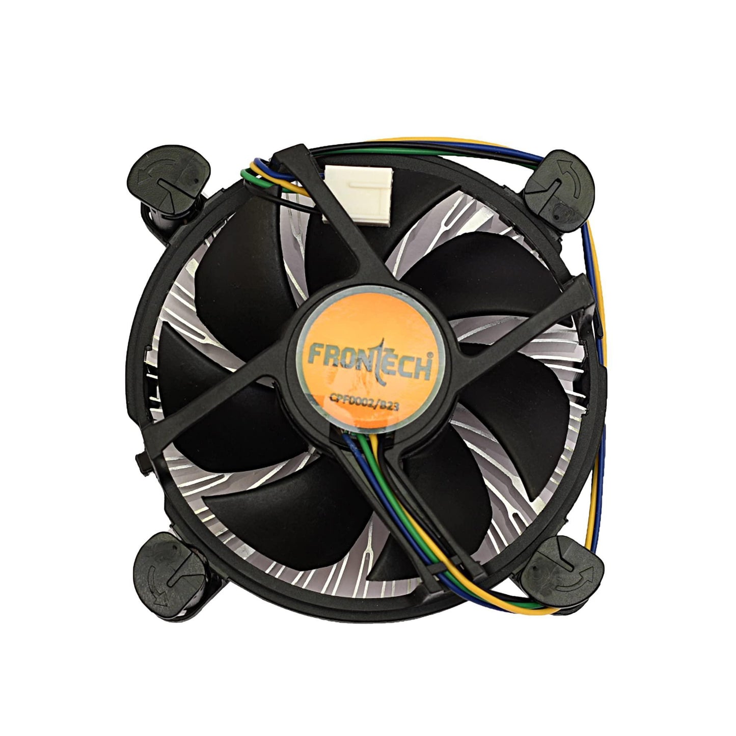 FRONTECH 775/1155 CPU Cooling Fan with Universal Socket & Heat Sink for Better Air Circulation, Super Silent, De-Vibrating, HS Sunflower Design, (CPF-0002, Black) - Triveni World