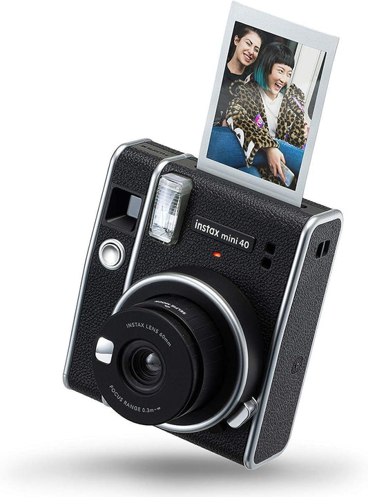 Fujifilm Instax Mini 40 Instant Film Camera, Black, Compact - Triveni World