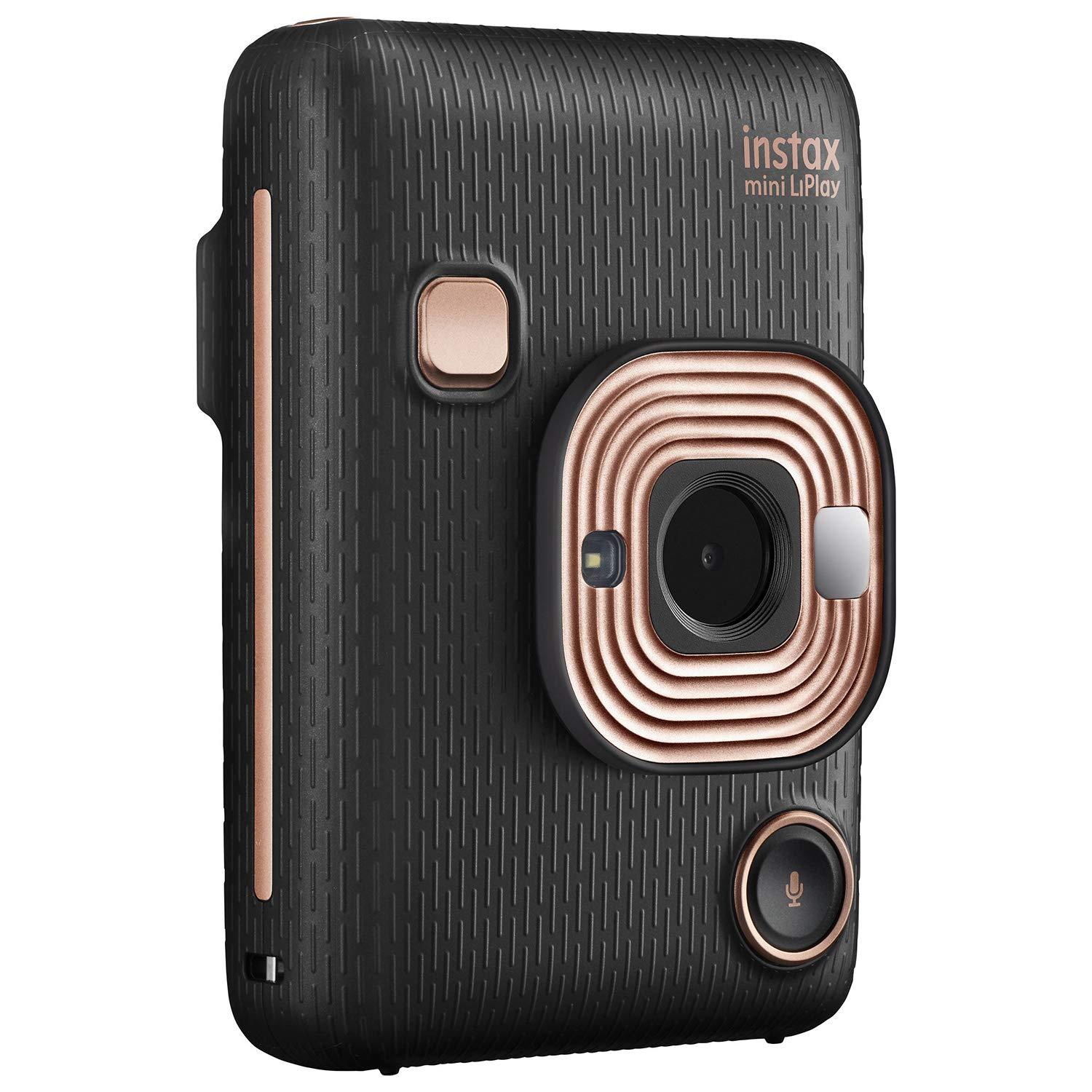 FUJIFILM Instax Mini LiPlay Hybrid Instant Camera (Elegant Black) - Triveni World