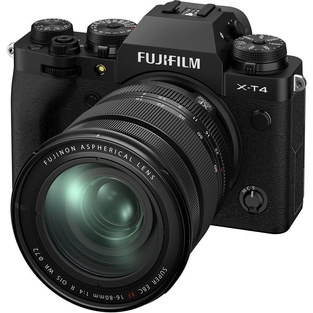 Fujifilm X-T4 26 MP Mirrorless Camera Body with XF16-80mm Lens (X-Trans CMOS4 Sensor, EVF, Face/Eye AF, IBIS, LCD Touchscreen, 4K/60P & FHD/240P Video, Film Simulations, Weather Resistance) - Black - Triveni World