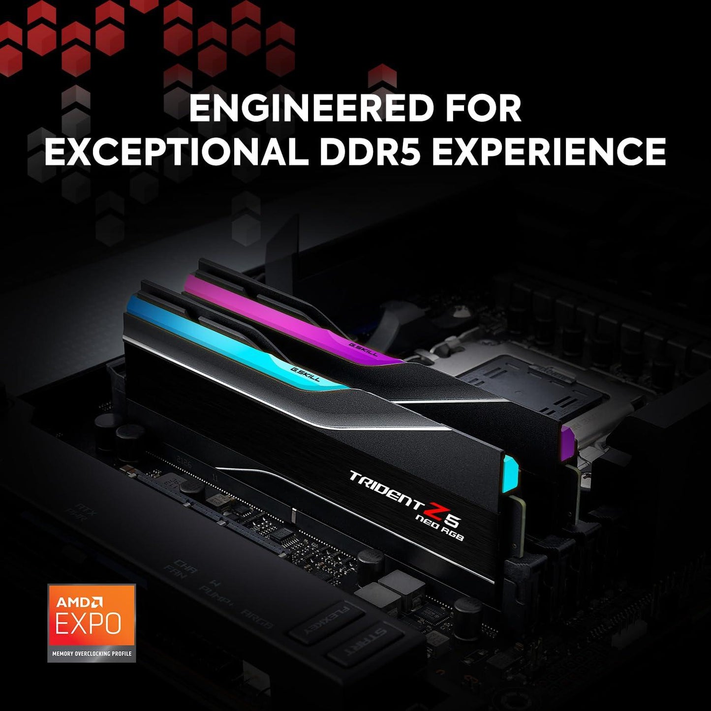 G.Skill Trident Z5 NEO RGB (AMD Expo) 32GB (2 x 16GB) DDR5 6000 CL30-38-38-96 1.35V Dual Channel Desktop Memory/RAM - F5-6000J3038F16GX2-TZ5NR (Black) - Triveni World