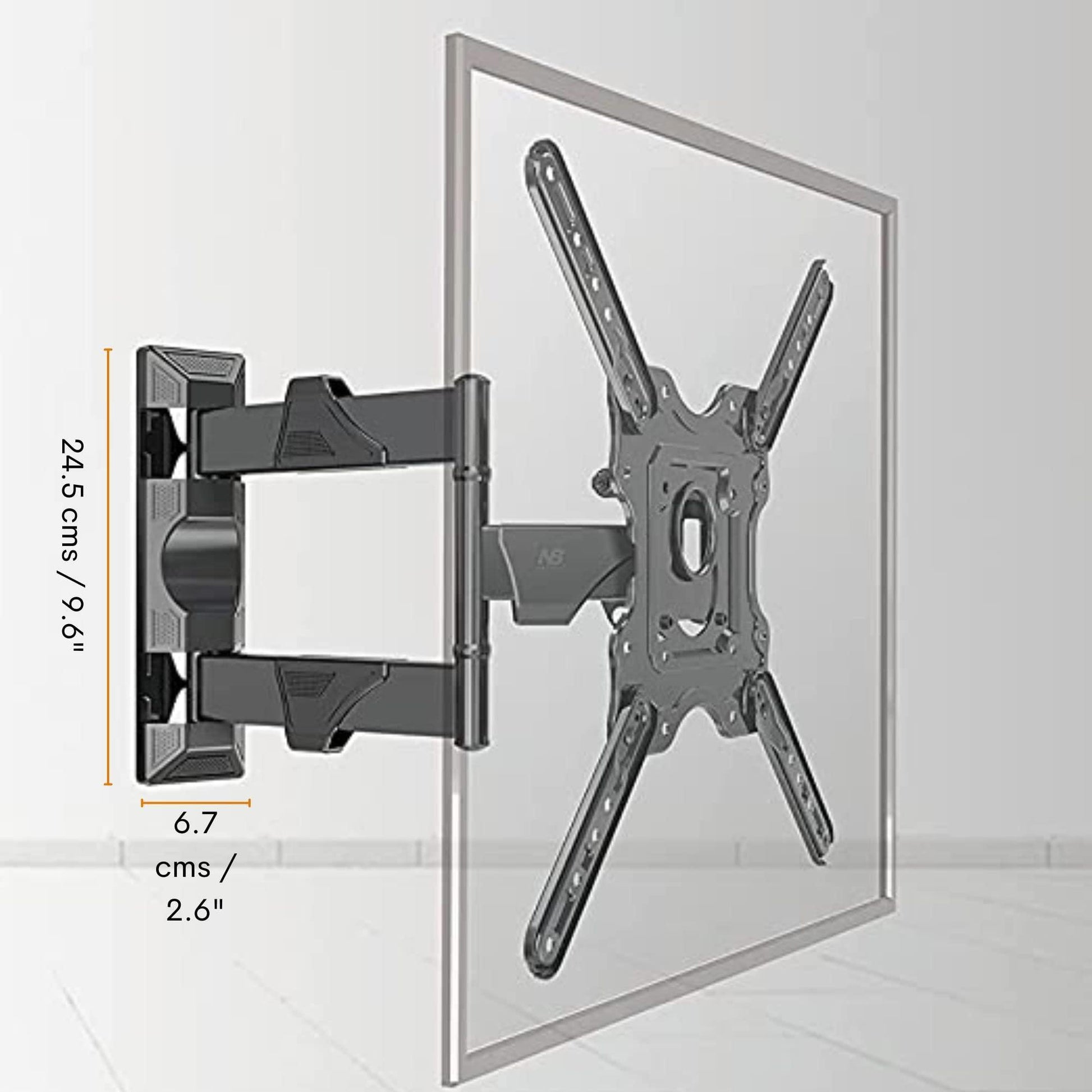 Gadget Wagon 32 to 55 Inch led TV Wall Mount movable swivel corner bracket P4, Swivel and Tilt corner, full motion - Triveni World