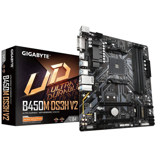 GIGABYTE AMD B450M DS3H V2 Ultra Durable ATX Motherboard Socket AM4 DDR4 - Triveni World