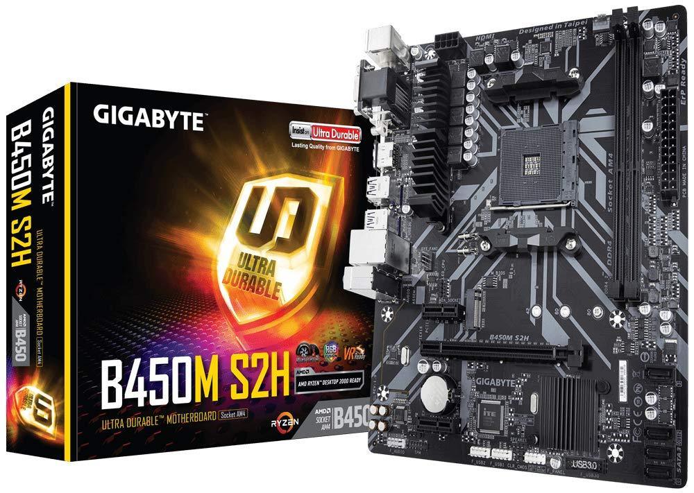 GIGABYTE AMD B450M S2H Ultra Durable MicroATX Motherboard DDR4 - Triveni World