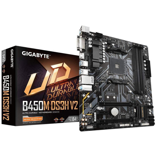 GIGABYTE B450M DS3H V2 (AMD Ryzen AM4/Micro ATX/M.2/HMDI/DVI/USB 3.1/DDR4/Motherboard) - Triveni World