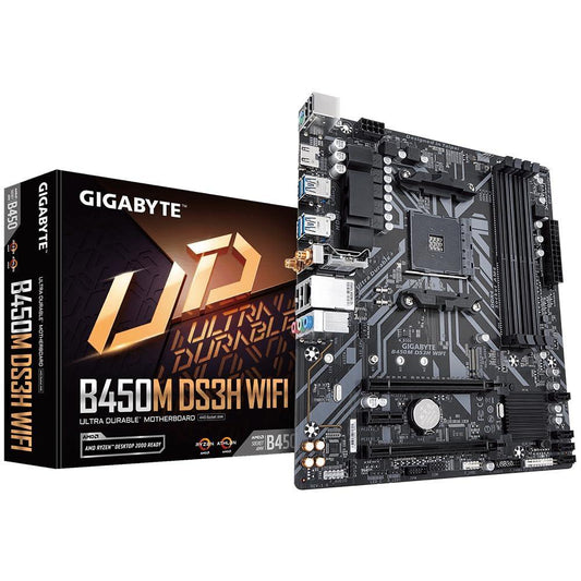 Gigabyte B450M DS3H WiFi MicroATX Motherboard Socket AM4 DDR4 - Triveni World